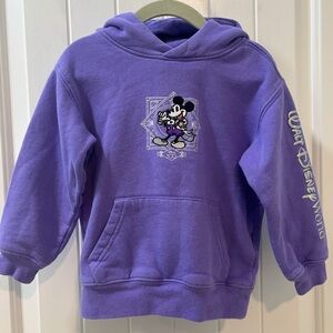Disney 100 Anniversary Embroidered Sweatshirt Purple Size 3T